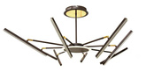 LAMPA DEKORACYJNA SUFIT 38W +  PILOT - BRĄZ - ZŁOTO DL-F07