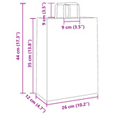 Torby papierowe 250 szt. z uchwytami Różowe 26x12x35 cm