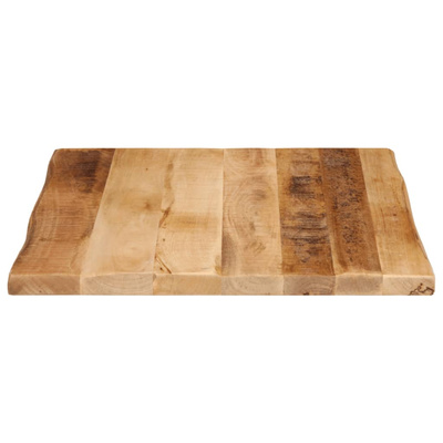 Blat stołu z naturalną krawędzią, 80x80x3,8 cm, drewno mango
