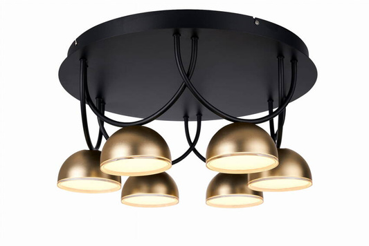 Plafon czarno-złoty  6 RING