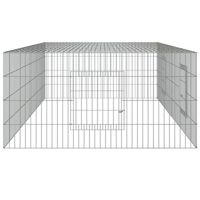 Klatka dla królika, 2 panele, 220x110x55 cm, żelazo