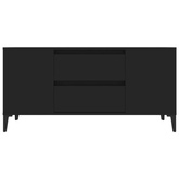 Szafka pod TV, czarna, 102x44,5x50 cm, materiał drewnopochodny vidaXL