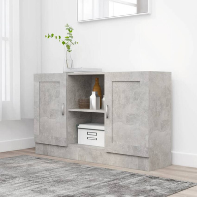 vidaXL Szafka, szarość betonu, 120x30,5x70 cm, materiał drewnopochodny