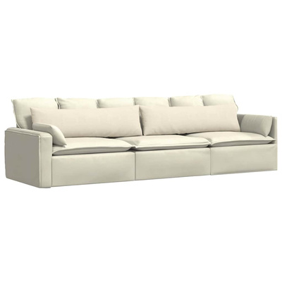 Poduszki na sofę 2 pcs Kremowy 145 x 40 cm Tkanina sztruksowa