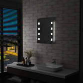 Ścienne lustro łazienkowe z LED, 50 x 60 cm vidaXL