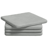 Poduszki na siedziska 4 pcs Jasnoszary 40 x 40 x 3 cm Aksamit