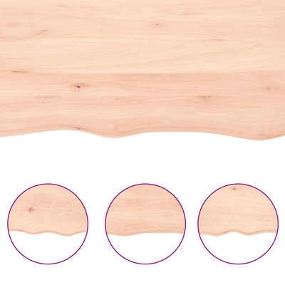 Półka, 60x60x(2-6) cm, surowe lite drewno dębowe