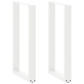Nogi do stołu barowego w kształcie litery U 2 szt. Białe 50x(90-91) cm Stal