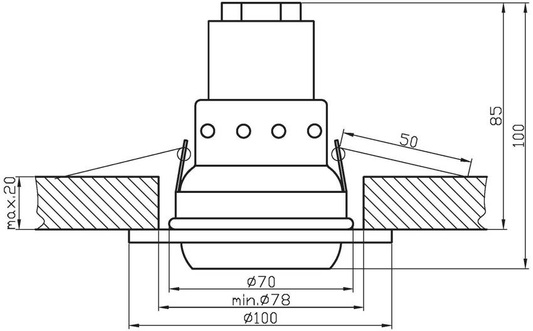 Oprawa stropowa ruchoma okrągła biała OZR-05 2271701