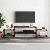 vidaXL Szafka pod TV, przydymiony dąb, 197x35x52 cm