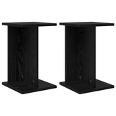Stojak na rośliny 2 pcs Czarny Dąb 25 x 25,5 x 40,5 cm