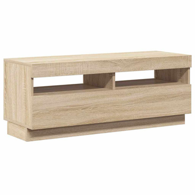 Szafka TV z oświetleniem LED, dąb sonoma, 100x35x40 cm