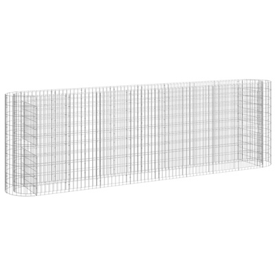 Podwyższona donica gabionowa galwanizowane żelazo 330x50x100 cm
