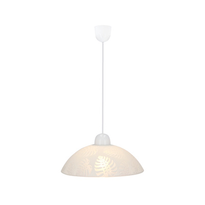 Alcara Lampa Wisząca 1X60W E27 Klosz Biały Z Wzorem