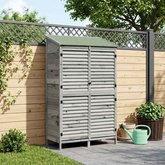 Shed ogrodowy Szary 106 x 56 x 176,5 cm Drewno Świerkowe