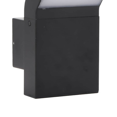 Kinkiety zewnętrzne LED, 2 szt., czarne, odlewane aluminium