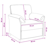 Sofa 1-osobowa Jasnozielony 88 x 83 x 95 cm Welur