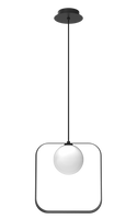 Lampa wisząca czarna kwadrat Tula Ledea 50101074