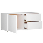 vidaXL Szafka pod TV, biała, 80x34x36 cm, materiał drewnopochodny