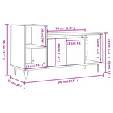 vidaXL Szafka pod TV, biała, 100x35x55 cm, materiał drewnopochodny