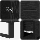 Highboard 2 szt. Czarny Dąb 69,5 x 34 x 180 cm