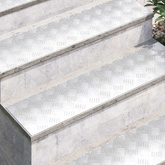 Stopień Prostokątny 2 pcs Srebrny 100 x 25 cm Aluminium