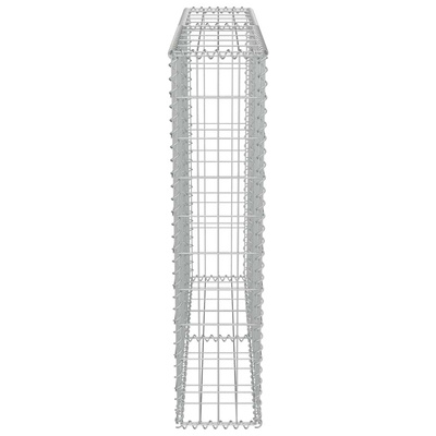 Ściana gabionowa z pokrywami, stal galwanizowana, 100x20x100 cm