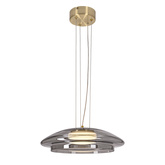 Lampa wisząca Ombre 34 szklana nad stół do salonu z kloszem dymionym