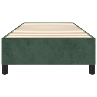Rama łóżka bez materaca, ciemnozielone, 90x200 cm, aksamitne