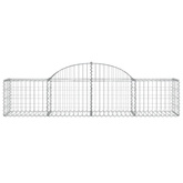 Kosze gabionowe, 11 szt, 200x50x40/60 cm, galwanizowane żelazo
