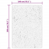 vidaXL Dywan HUARTE z krótkim włosiem, piaskowy, 140x200 cm