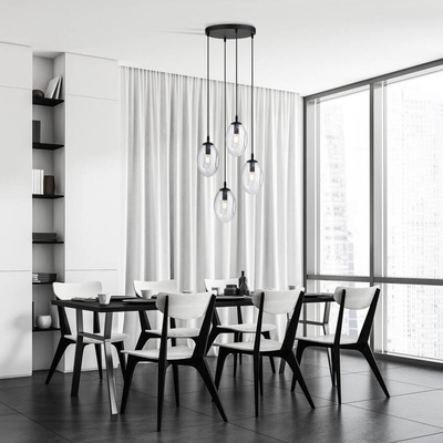 Lampa wisząca ASTRAL 4 BL PREMIUM TRANSPARENT