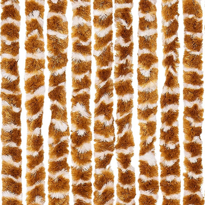 Zasłona przeciwko owadom, ochra i biel, 100x230 cm, szenil