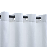 Zasłony zaciemniające z metalowymi kółkami, 2 szt, złamana biel