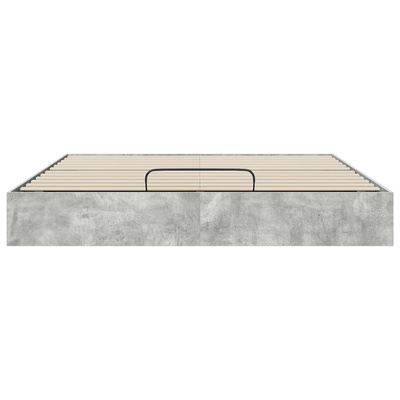 Łóżko otomanowe Betonowy 180 x 200 cm Drewno inżynieryjne