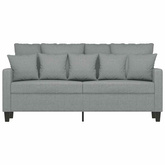 Sofa 2-osobowa, jasnoszara, 140 cm, tapicerowana tkaniną