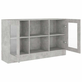 Witryna, szarość betonu 120x30,5x70 cm, materiał drewnopochodny
