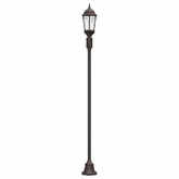 Lampa ogrodowa kolor bronzu 68 x 20 x 235 cm Aluminium i szkło
