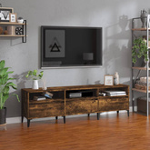 vidaXL Szafka pod TV, przydymiony dąb, 150x30x44,5 cm wariant 4