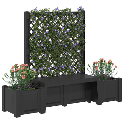 Ławka ogrodowa Kopenhaga antracytowy 173 x 49 x 135,5 cm PP
