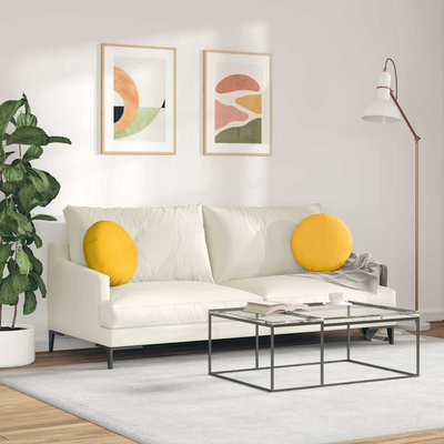 Poduszki na siedziska 2 pcs Jasnożółty ? 40 cm
