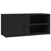 vidaXL Szafka pod TV, czarna, 80x31,5x36 cm, materiał drewnopochodny