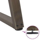 Nogi do stołu jadalnego w kształcie litery V 3 szt. Naturalna stal 70x(72-73,3) cm Stal