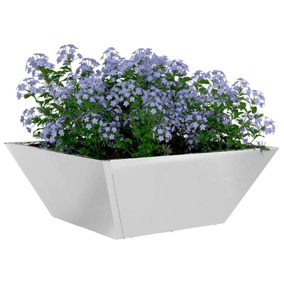 Doniczka ogrodowa 5 pcs Srebrny 40 x 40 x 15 cm Stal nierdzewna