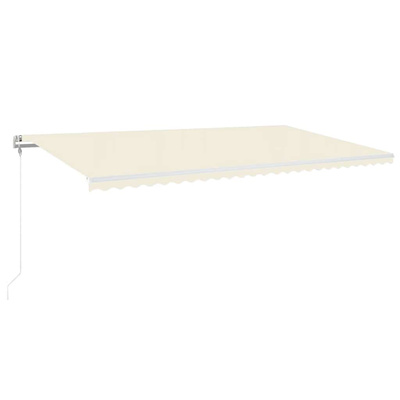 vidaXL Automatycznie zwijana markiza, LED i czujnik wiatru, 600x300 cm