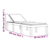 vidaXL Leżak z poduszkami antracytowy, PP