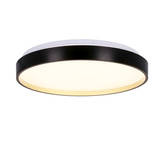 Florida lampa sufitowa plafon czarno złoty 18w led 33 cm klosz biały