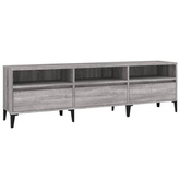 vidaXL Szafka pod TV, szary dąb sonoma, 150x30x44,5 cm wariant 8