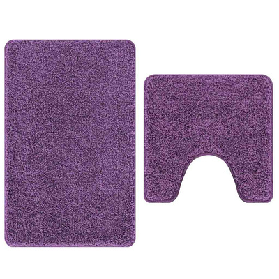 Zestaw mat łazienkowych antypoślizgowych 2 pcs Fioletowy PP