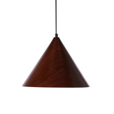 Dunca Lampa Wisząca 32 Czarny 1X40 E27 Klosz Ciemny Orzechowy